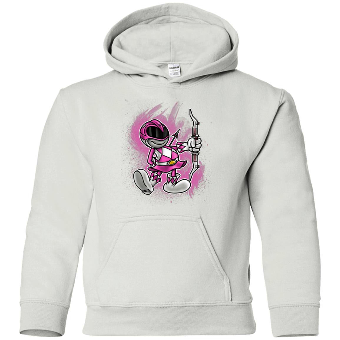 Sweatshirts White / YS Pink Ranger Artwork Youth Hoodie