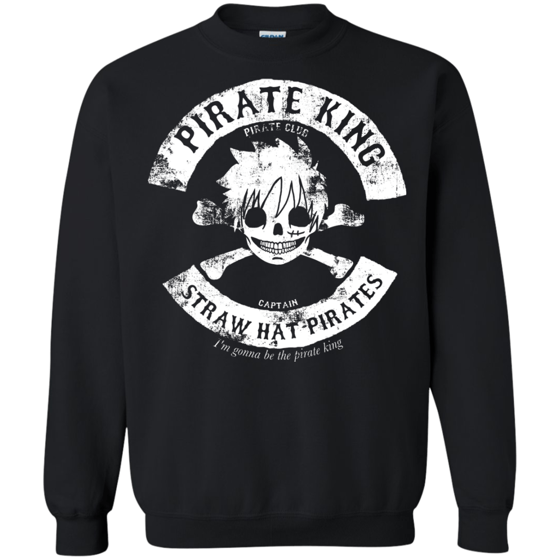 Sweatshirts Black / S Pirate King Skull Crewneck Sweatshirt