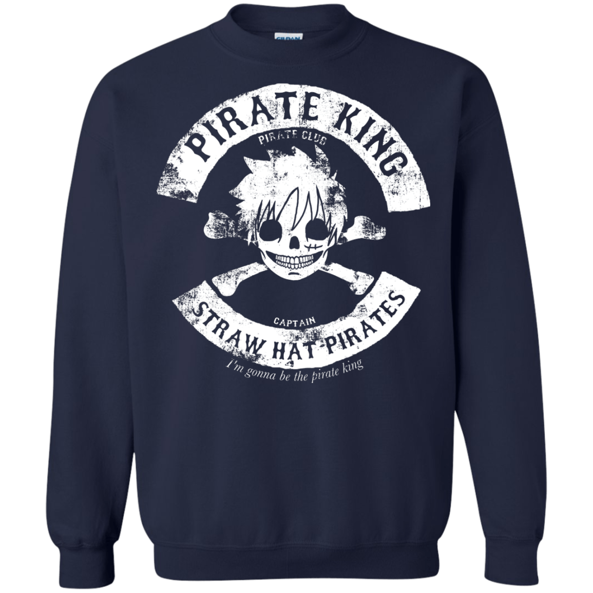 Sweatshirts Navy / S Pirate King Skull Crewneck Sweatshirt