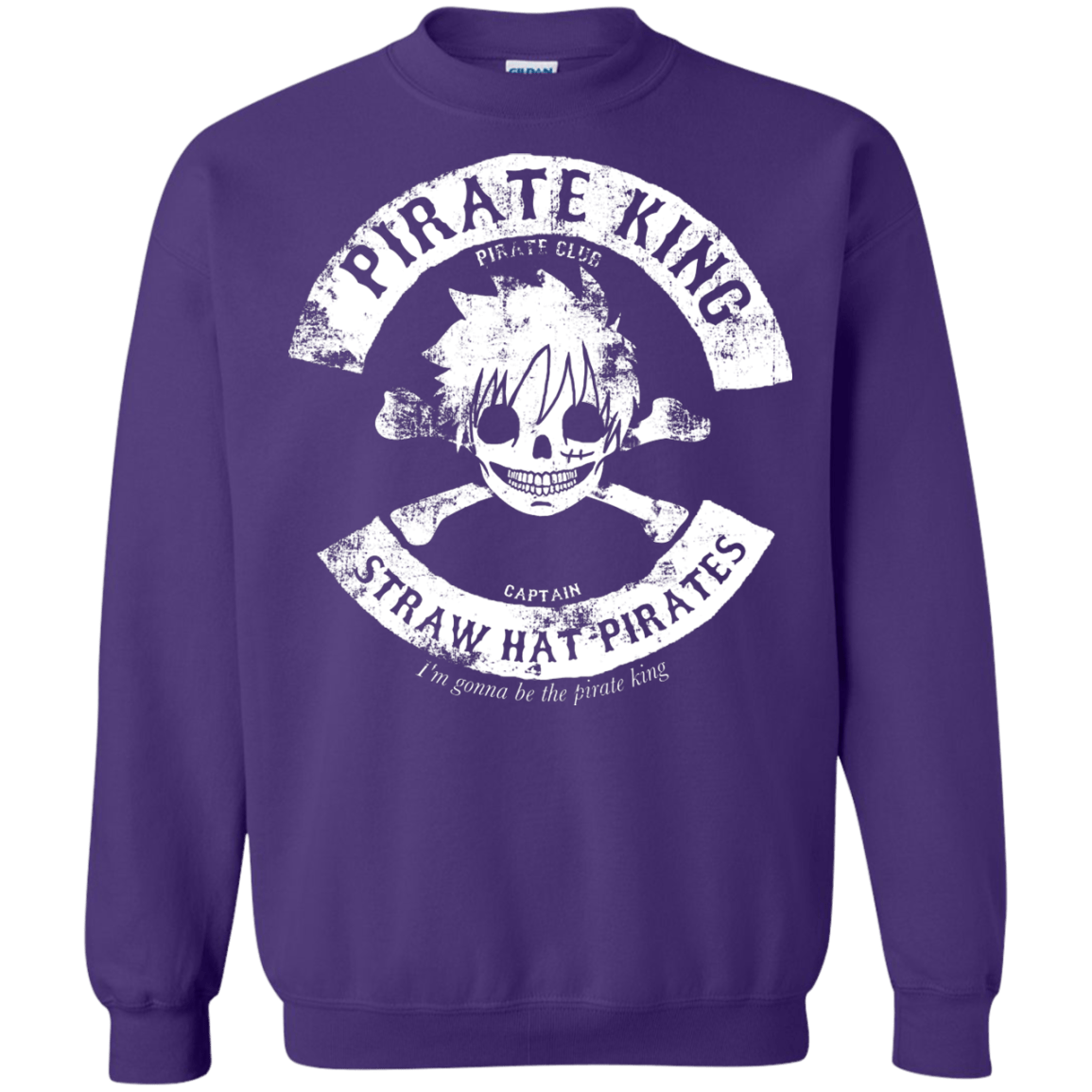 Sweatshirts Purple / S Pirate King Skull Crewneck Sweatshirt