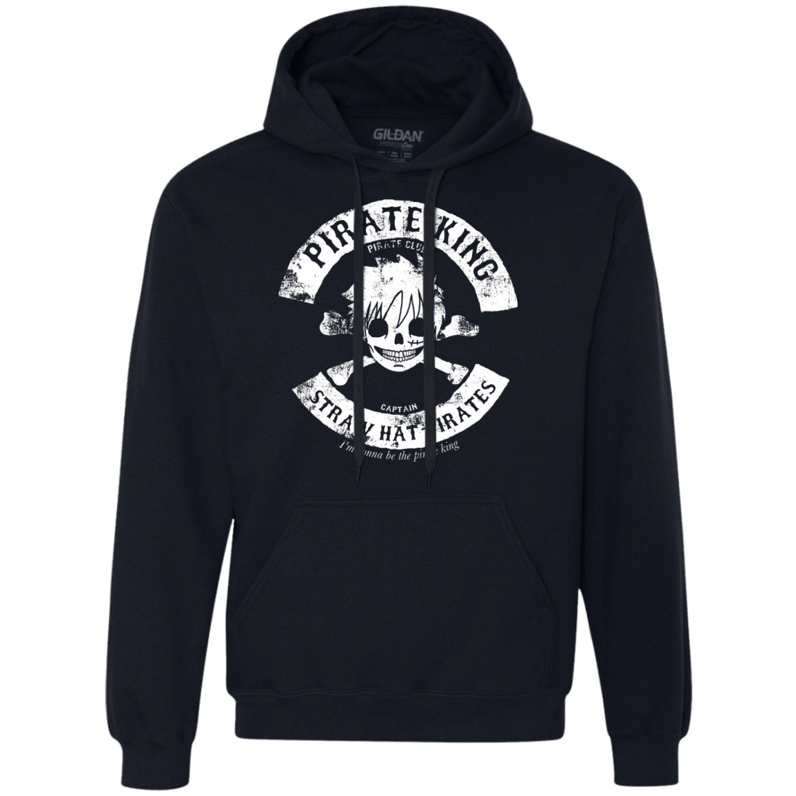 Sweatshirts Navy / S Pirate King Skull Premium Fleece Hoodie