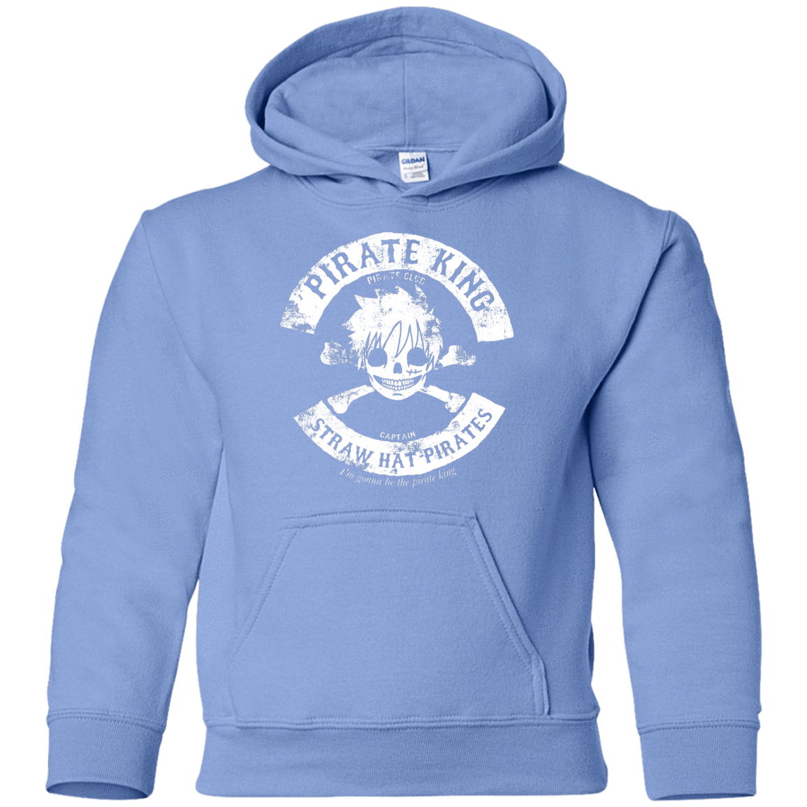 Sweatshirts Carolina Blue / YS Pirate King Skull Youth Hoodie