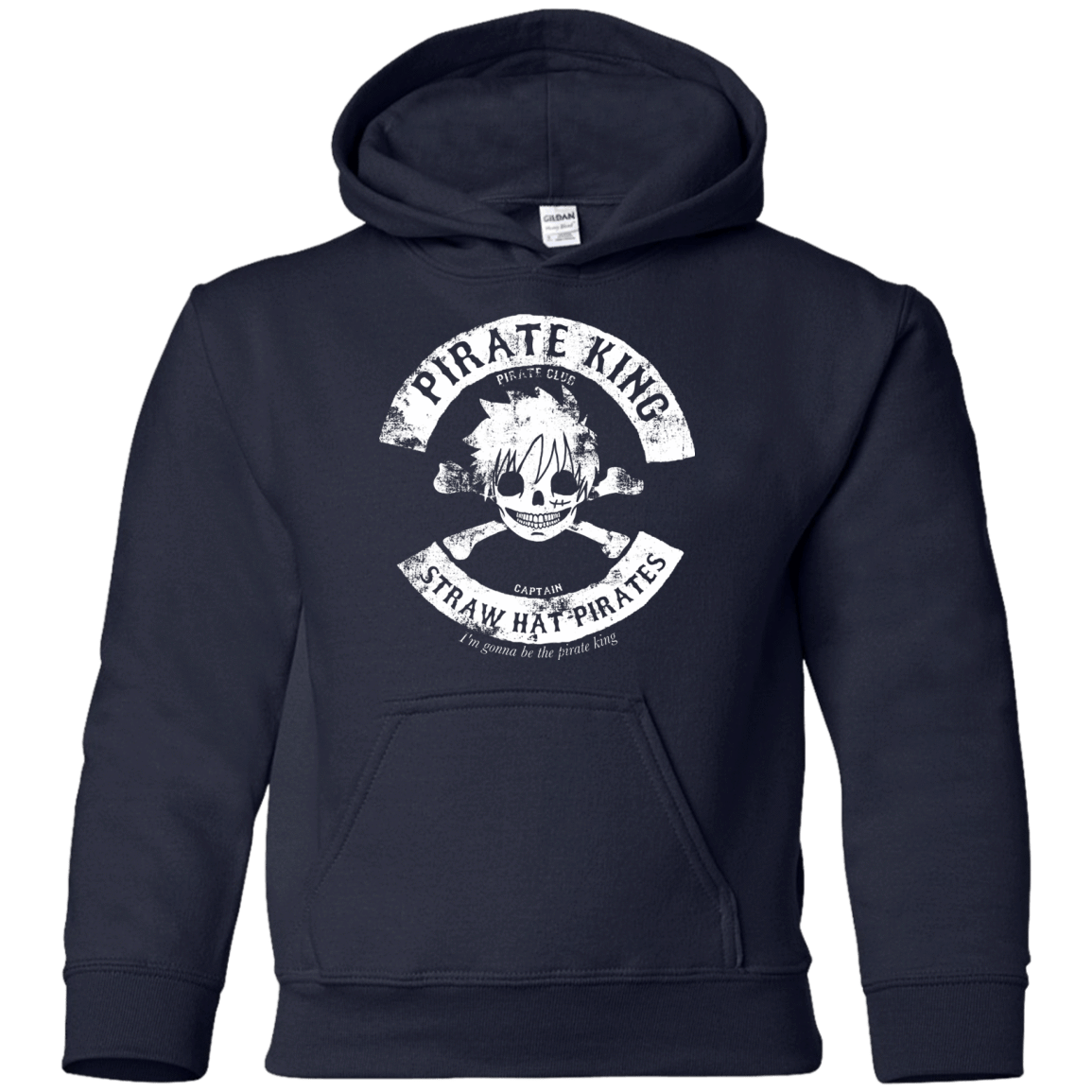 Sweatshirts Navy / YS Pirate King Skull Youth Hoodie