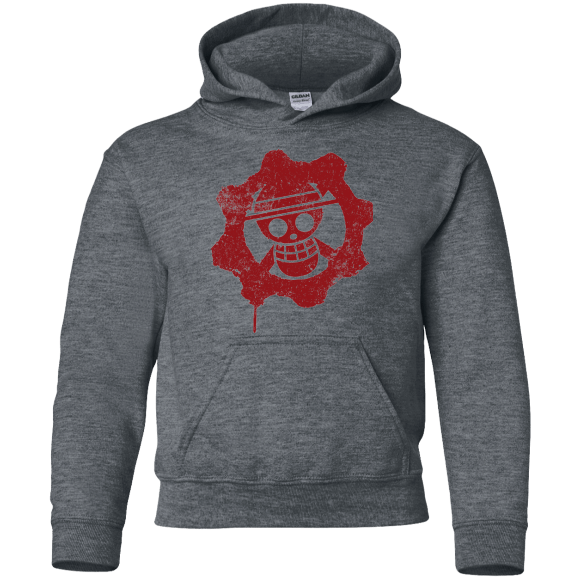 Sweatshirts Dark Heather / YS Pirates of War Youth Hoodie