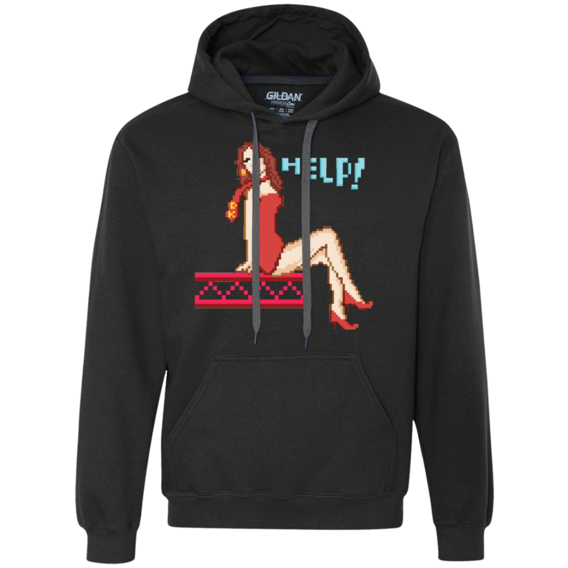 Sweatshirts Black / Small Pixel Pinup Pauline Premium Fleece Hoodie