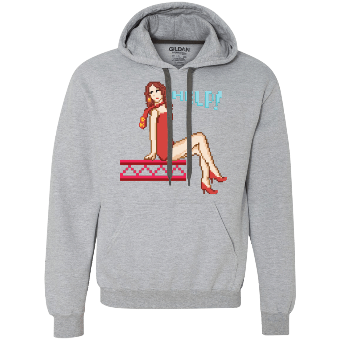 Sweatshirts Sport Grey / Small Pixel Pinup Pauline Premium Fleece Hoodie