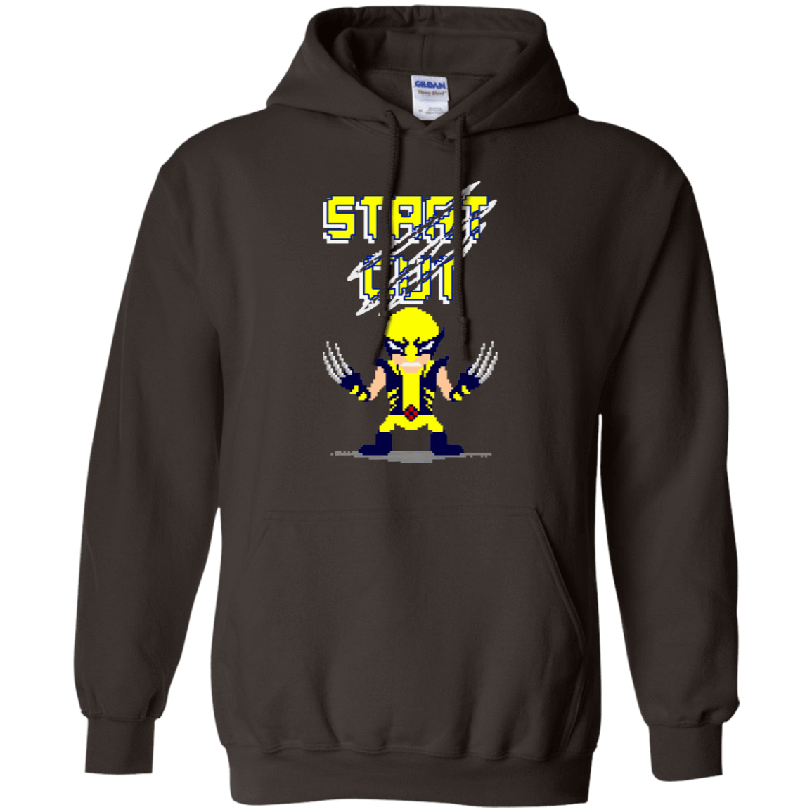 Sweatshirts Dark Chocolate / S Pixel Wolf Pullover Hoodie