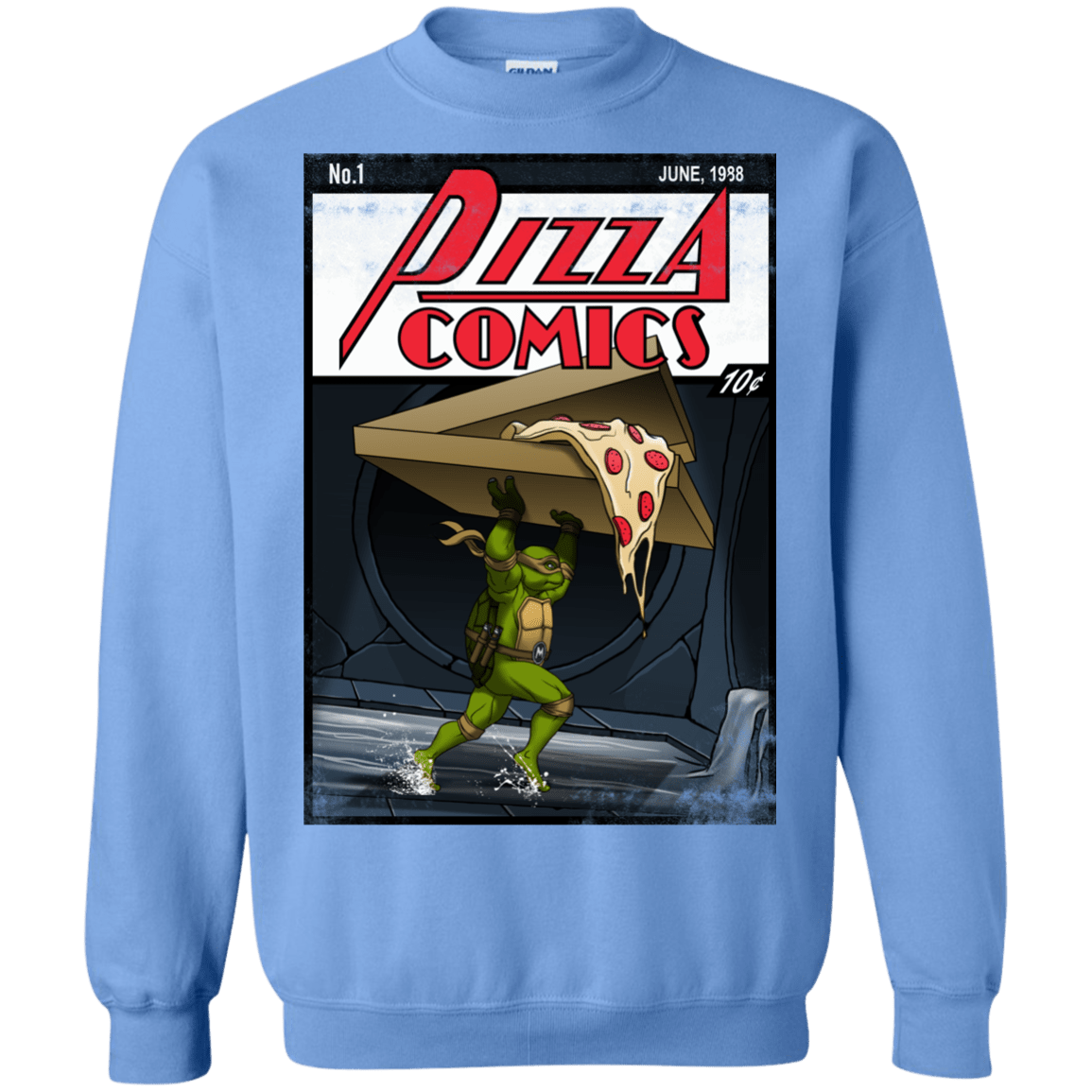 Sweatshirts Carolina Blue / Small Pizza Comics Crewneck Sweatshirt