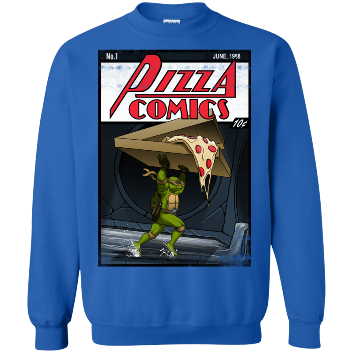 Sweatshirts Royal / Small Pizza Comics Crewneck Sweatshirt