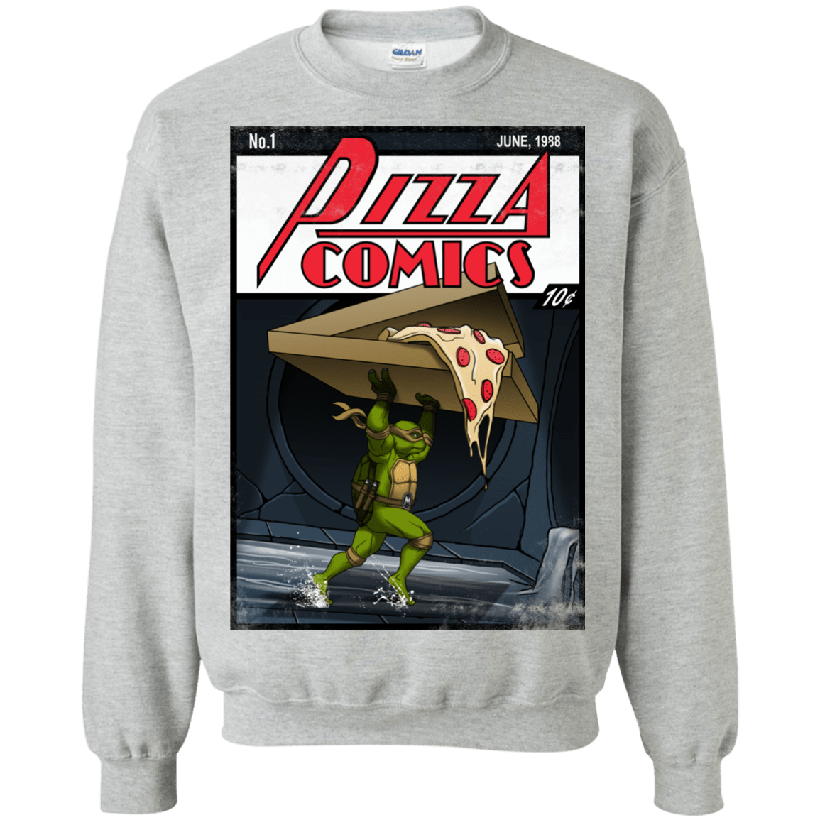 Sweatshirts Sport Grey / Small Pizza Comics Crewneck Sweatshirt