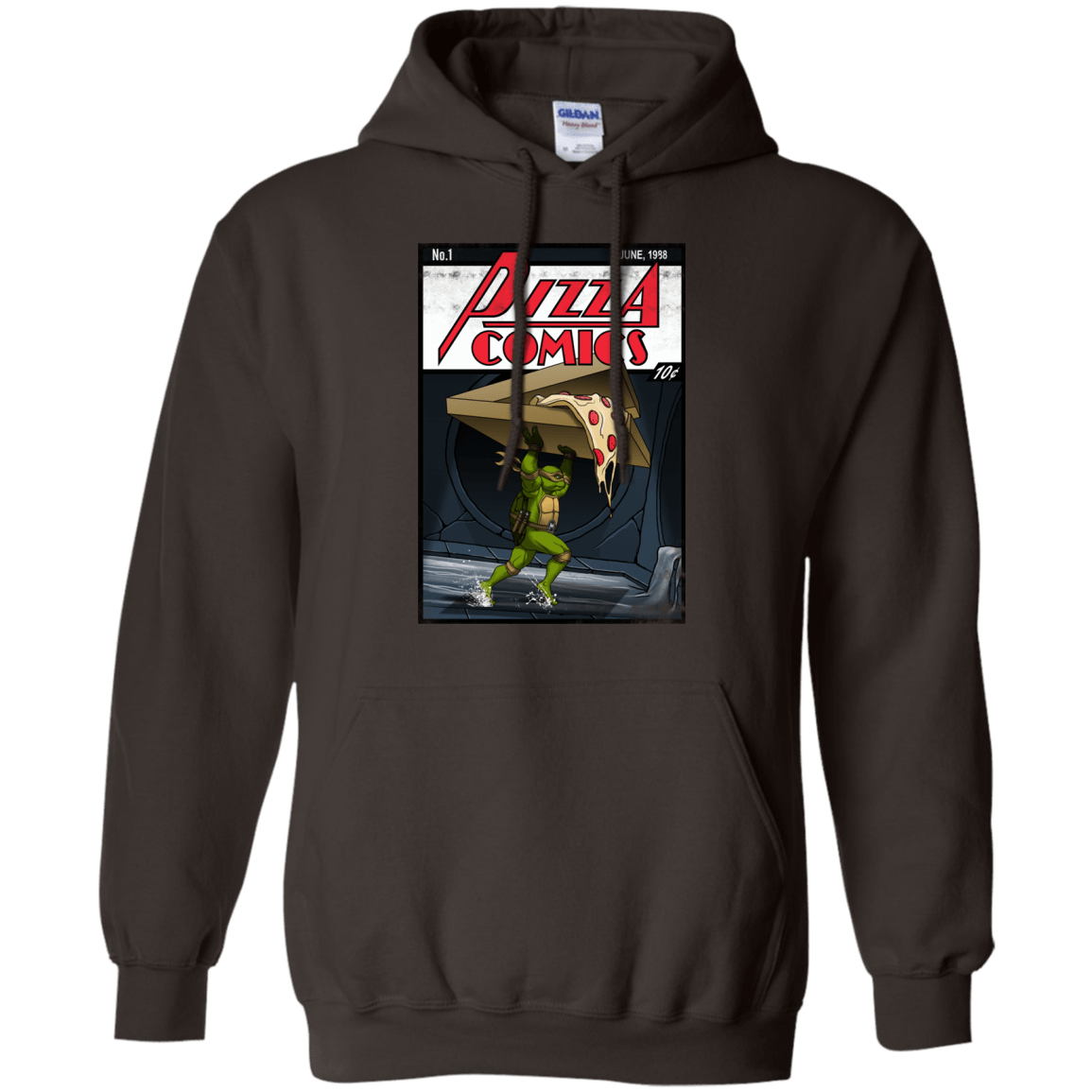 Sweatshirts Dark Chocolate / Small Pizza Comics Pullover Hoodie