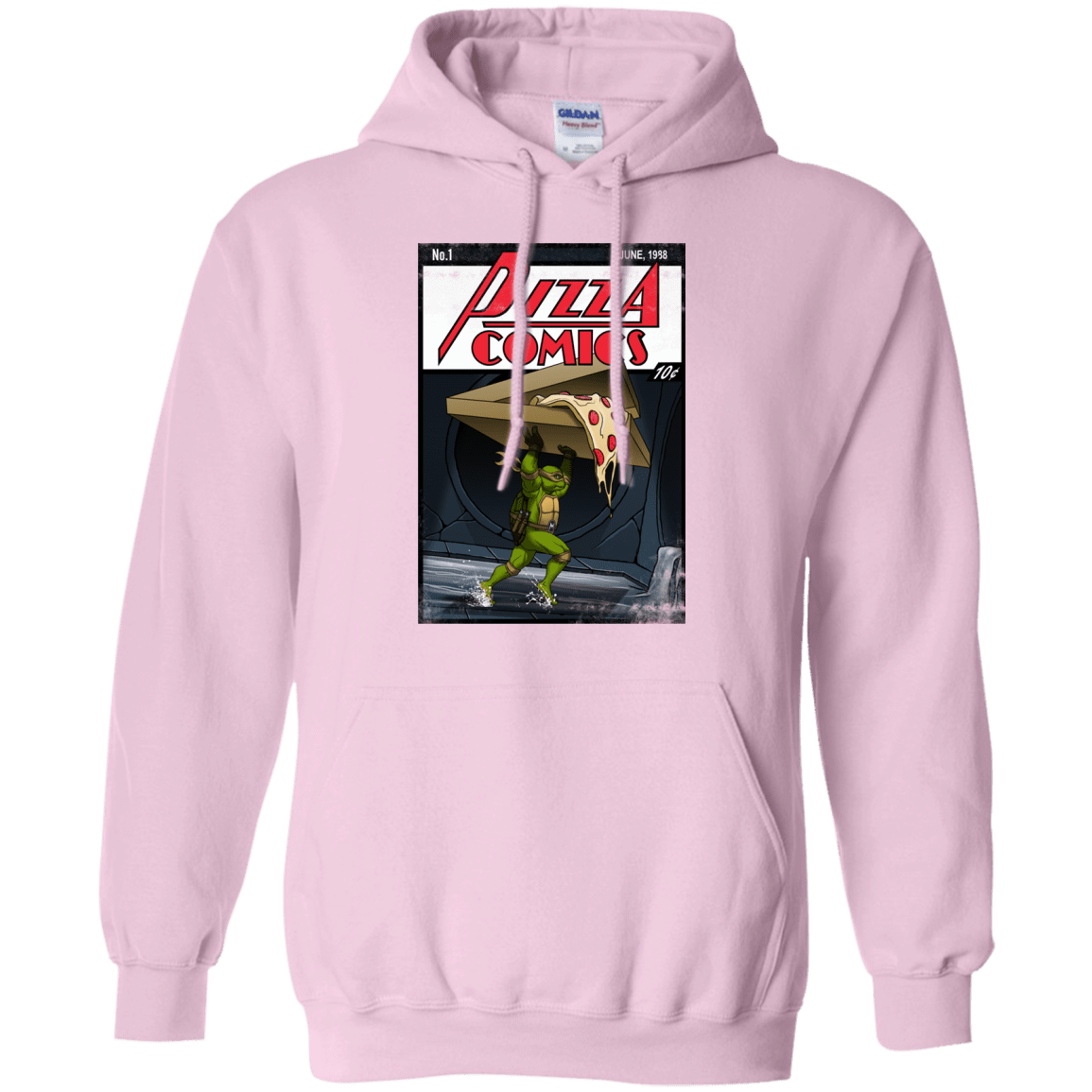 Sweatshirts Light Pink / Small Pizza Comics Pullover Hoodie
