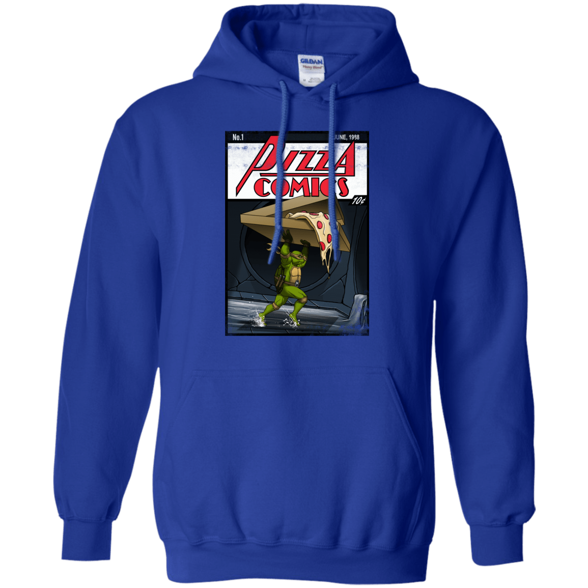 Sweatshirts Royal / Small Pizza Comics Pullover Hoodie