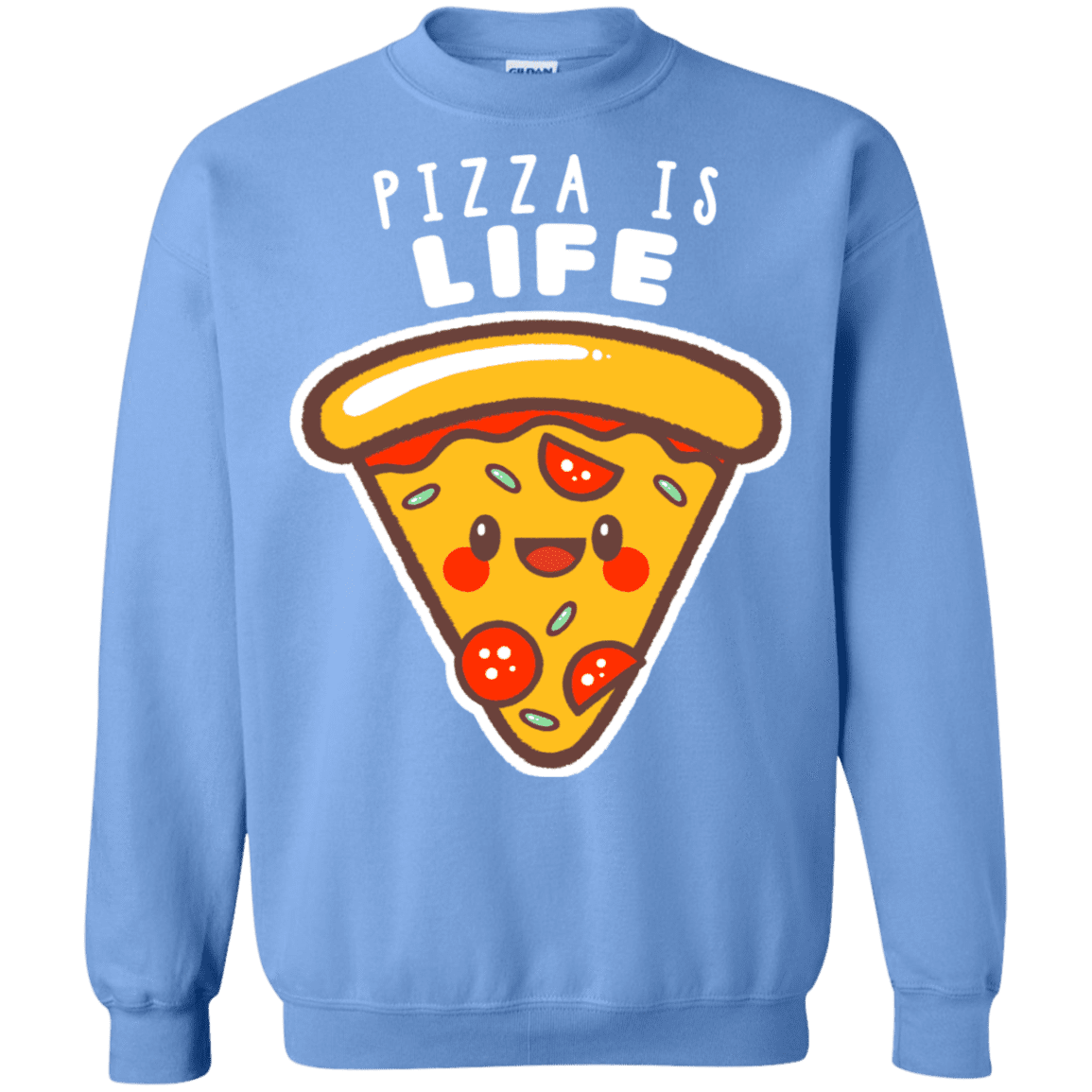 Sweatshirts Carolina Blue / S Pizza is Life Crewneck Sweatshirt