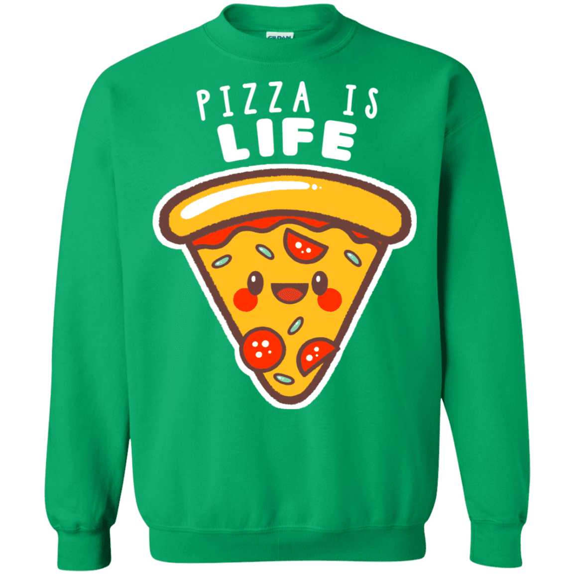 Sweatshirts Irish Green / S Pizza is Life Crewneck Sweatshirt