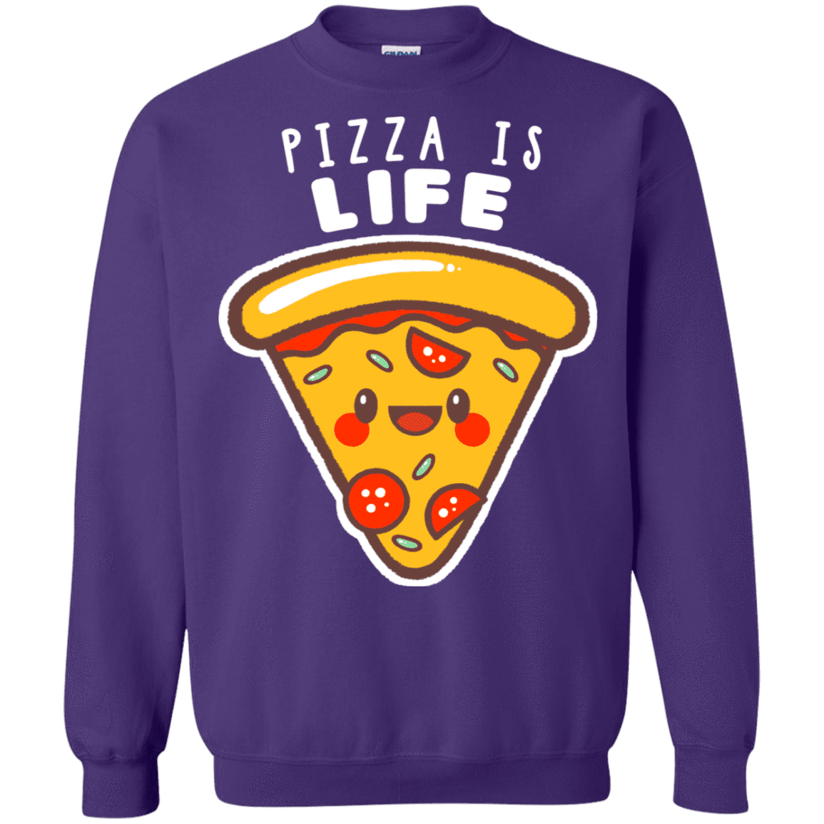 Sweatshirts Purple / S Pizza is Life Crewneck Sweatshirt
