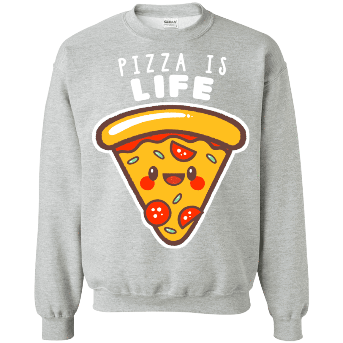 Sweatshirts Sport Grey / S Pizza is Life Crewneck Sweatshirt