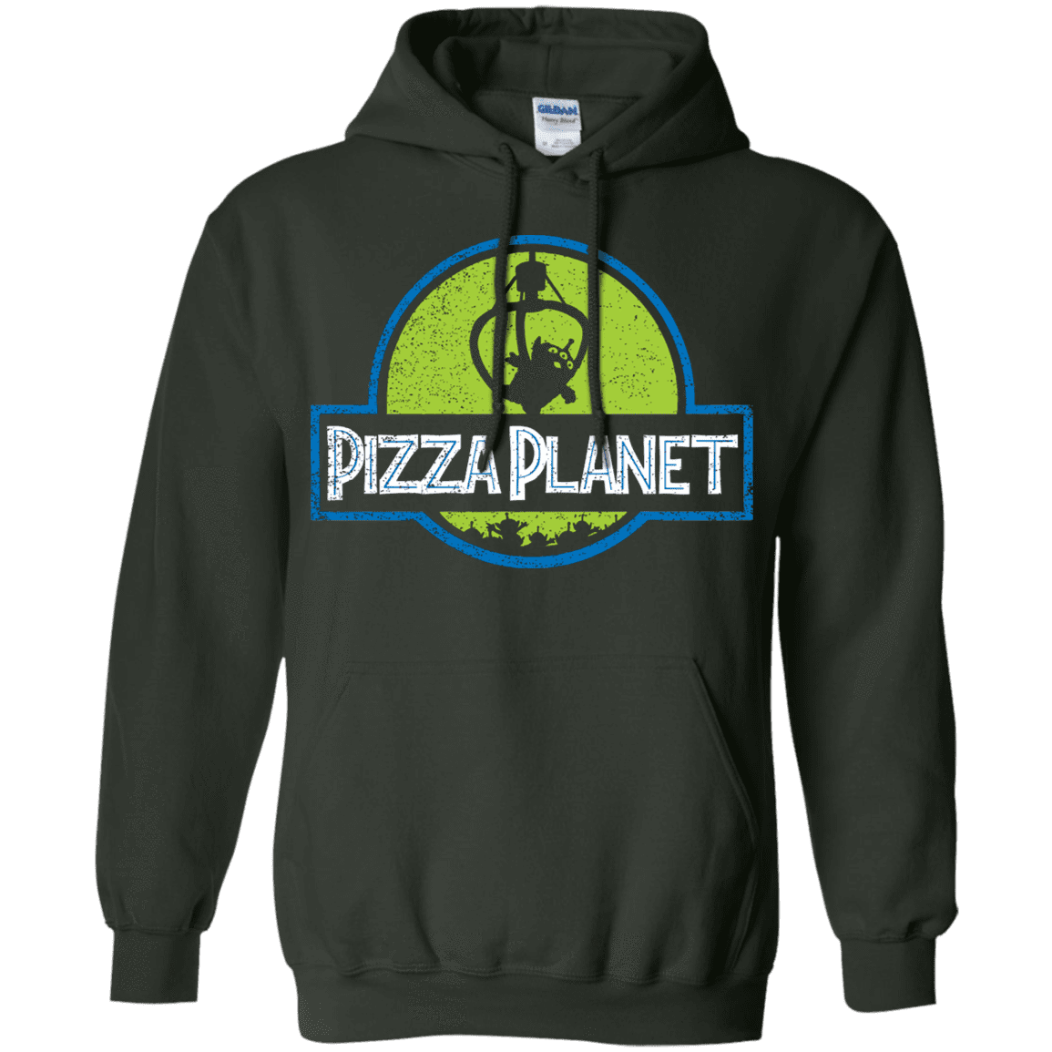 Sweatshirts Forest Green / S Pizza Planet Pullover Hoodie