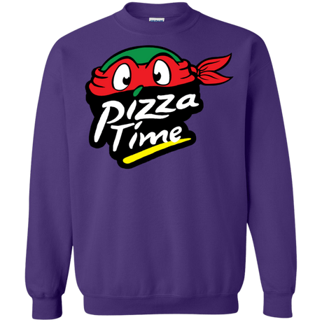 Sweatshirts Purple / S Pizza Time Crewneck Sweatshirt