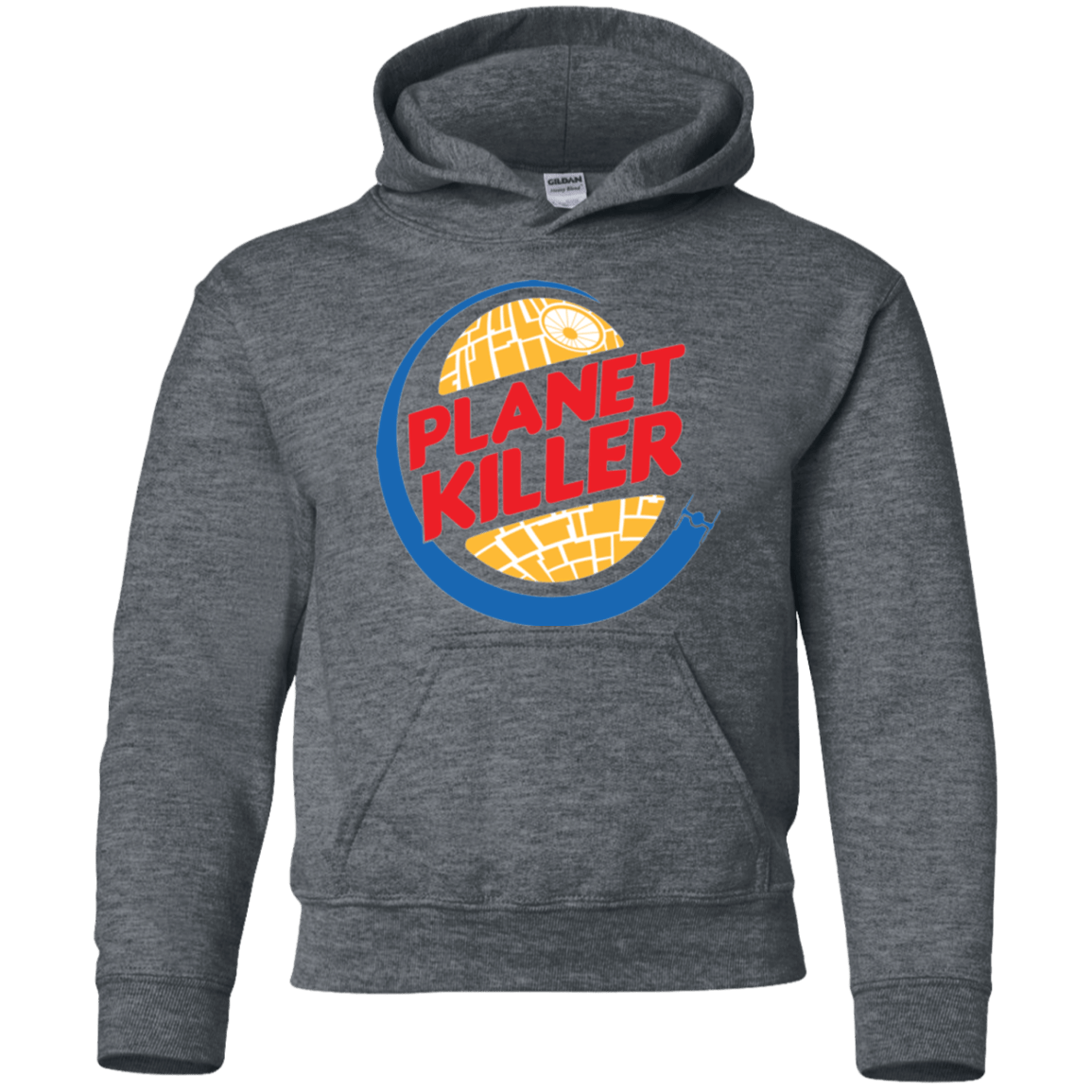 Sweatshirts Dark Heather / YS Planet Killer Youth Hoodie