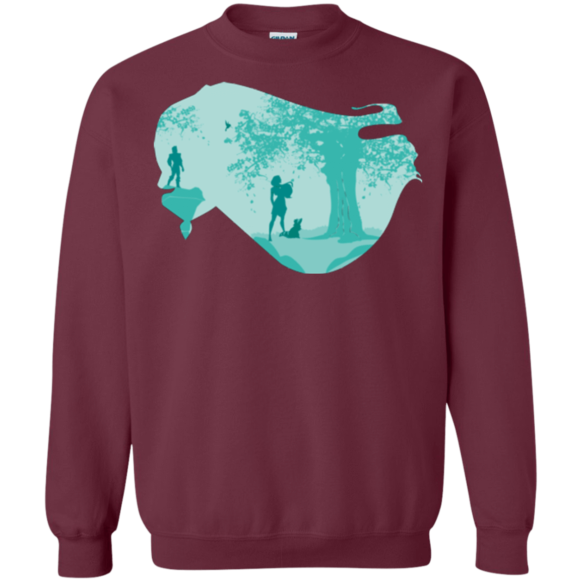 Sweatshirts Maroon / Small Poca Portrait Pop Crewneck Sweatshirt
