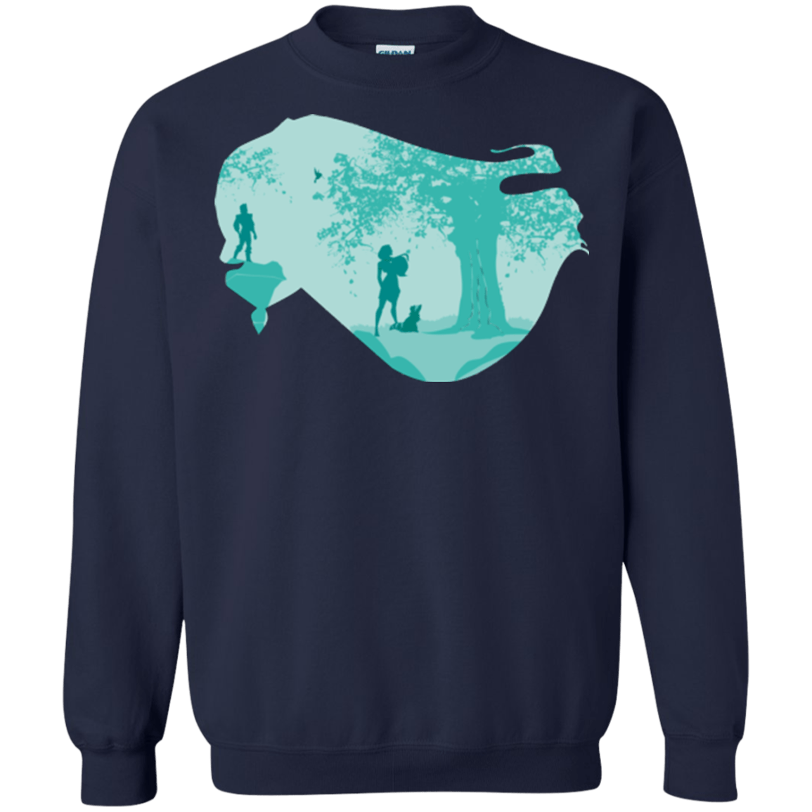 Sweatshirts Navy / Small Poca Portrait Pop Crewneck Sweatshirt