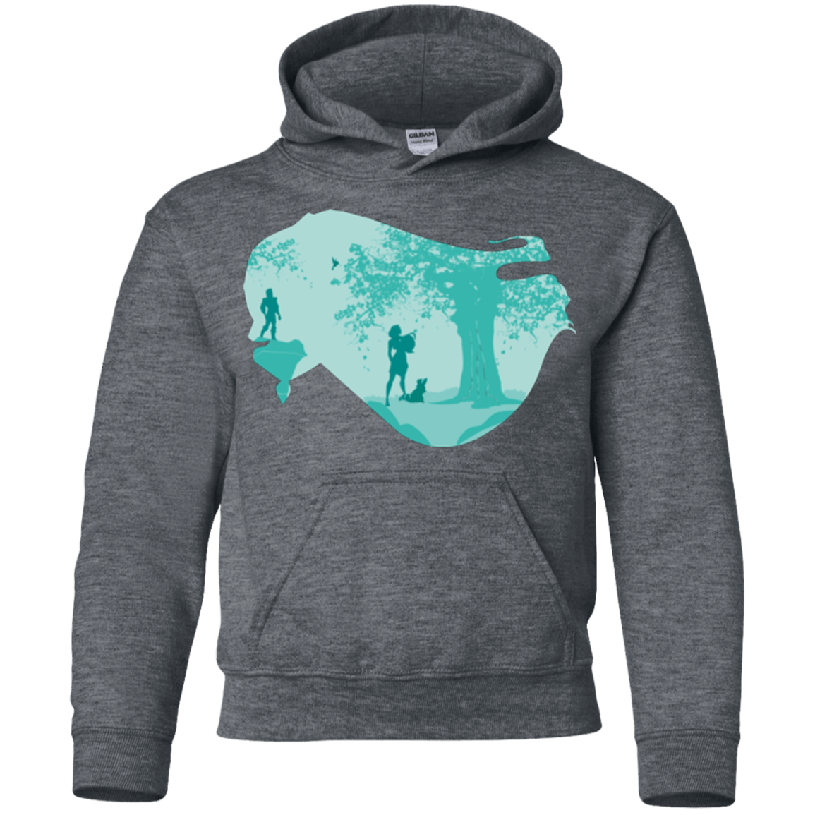 Sweatshirts Dark Heather / YS Poca Portrait Pop Youth Hoodie