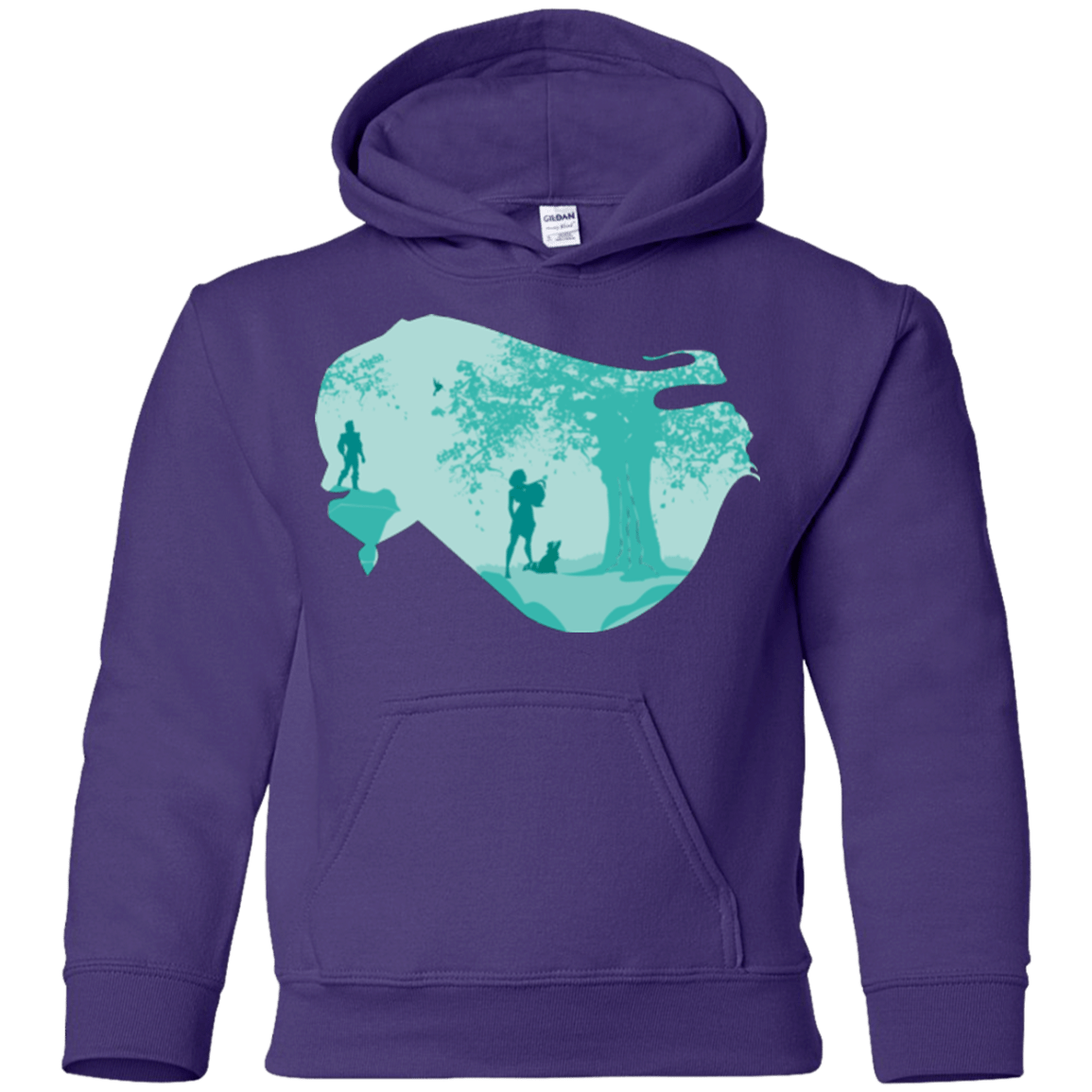Sweatshirts Purple / YS Poca Portrait Pop Youth Hoodie