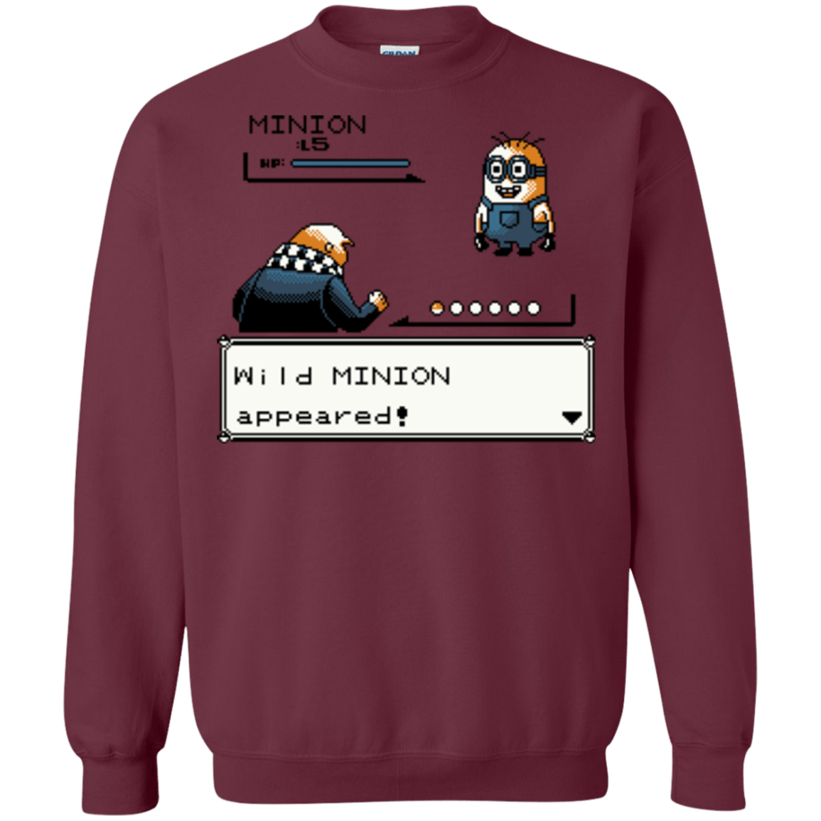 Sweatshirts Maroon / S Pocket minions Crewneck Sweatshirt
