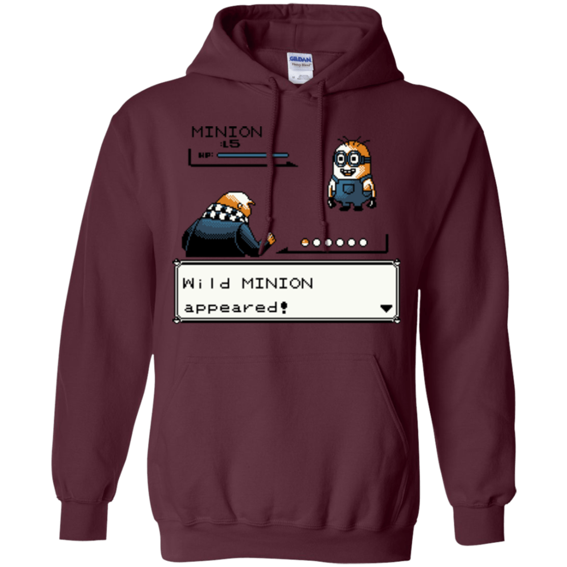 Sweatshirts Maroon / S Pocket minions Pullover Hoodie
