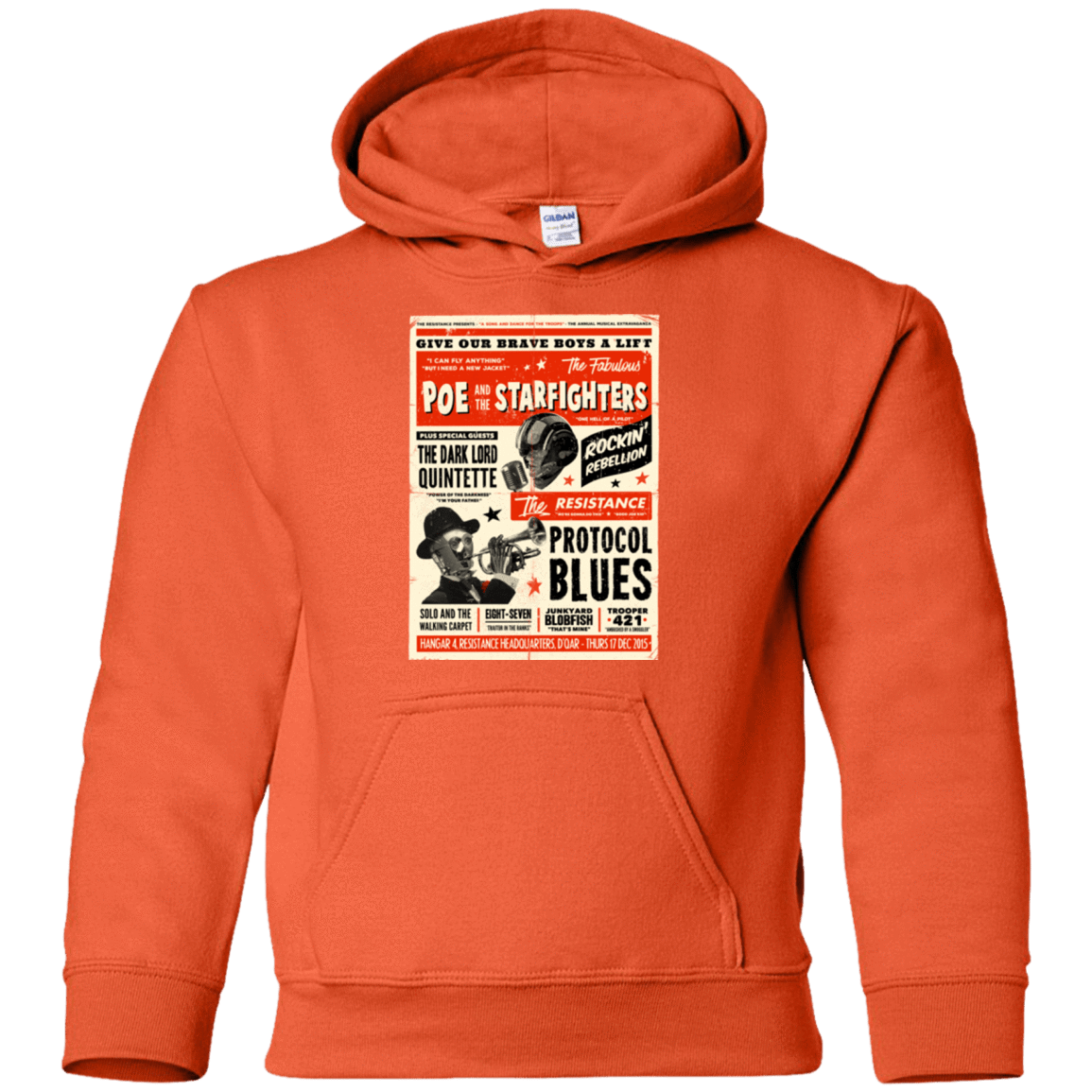 Sweatshirts Orange / YS Poe and The Starfighters Youth Hoodie