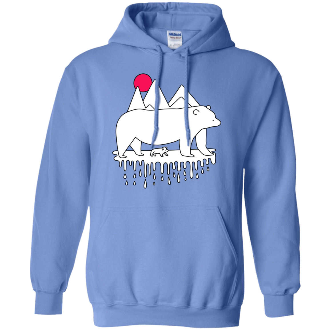 Sweatshirts Carolina Blue / S Polar Bear Family Pullover Hoodie