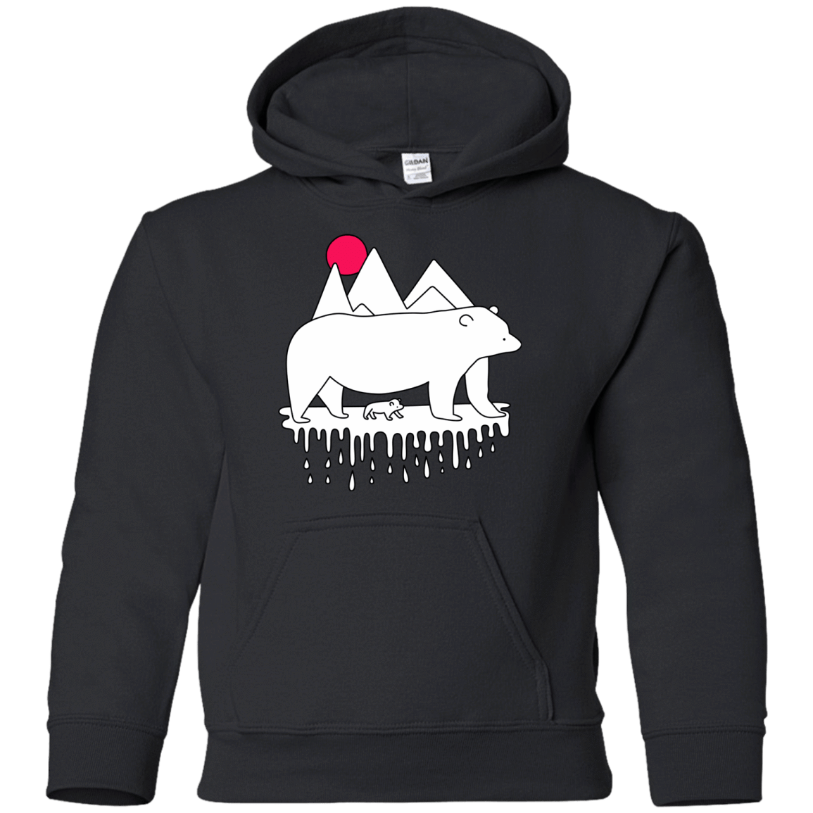 Sweatshirts Black / YS Polar Bear Family Youth Hoodie