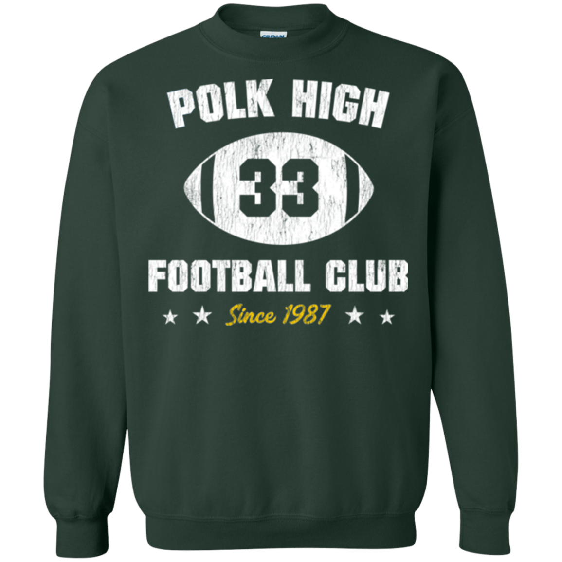 Sweatshirts Forest Green / Small Polk High Football Crewneck Sweatshirt