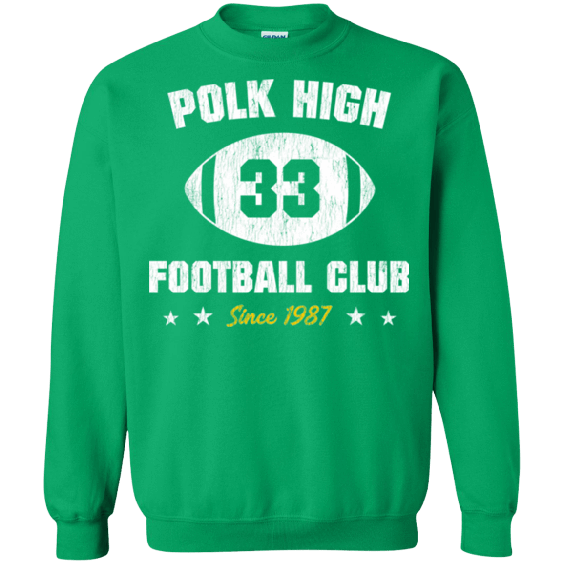 Sweatshirts Irish Green / Small Polk High Football Crewneck Sweatshirt