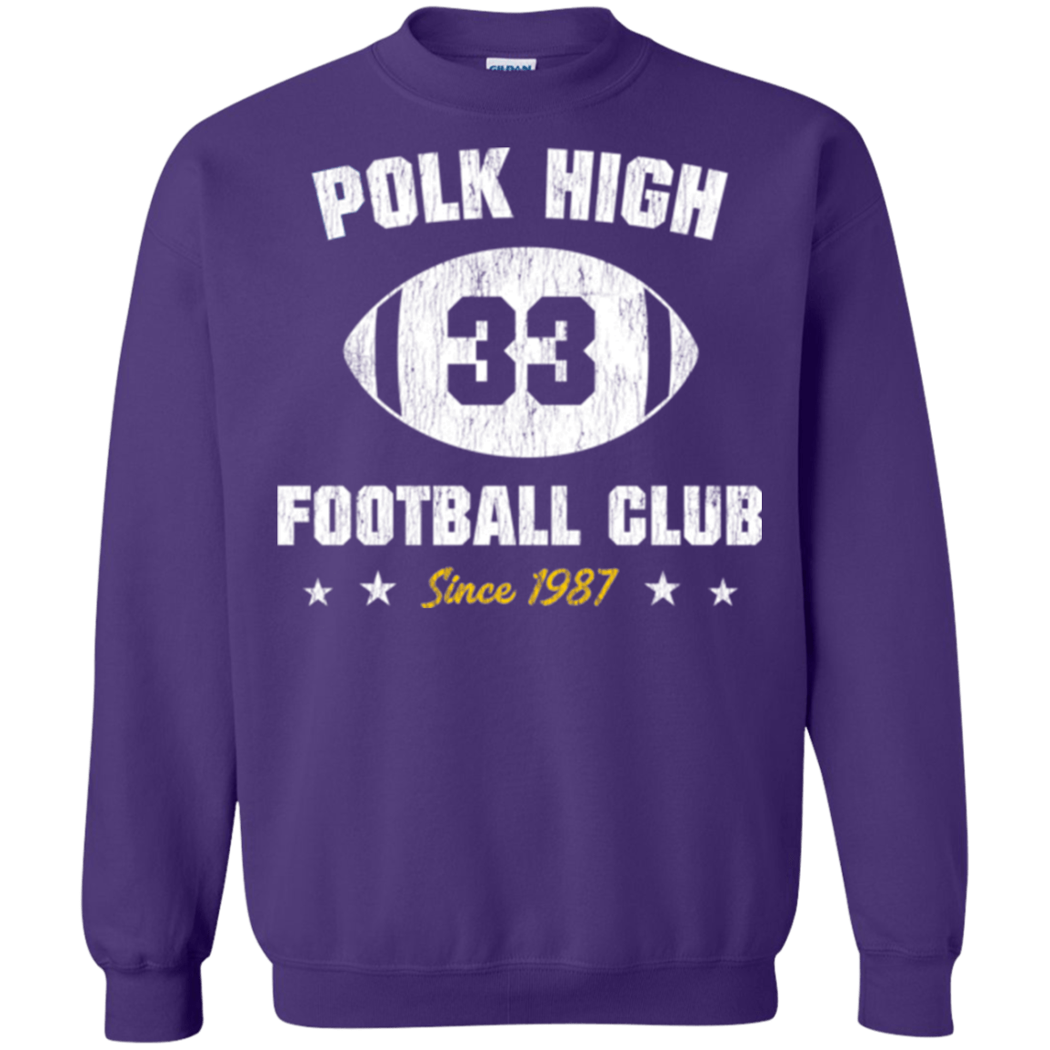 Sweatshirts Purple / Small Polk High Football Crewneck Sweatshirt