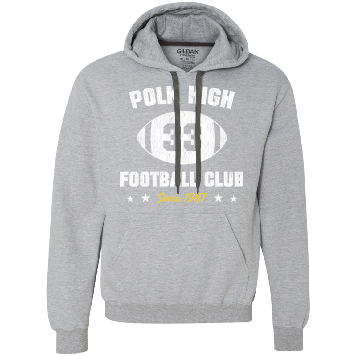 Sweatshirts Sport Grey / Small Polk High Football Premium Fleece Hoodie
