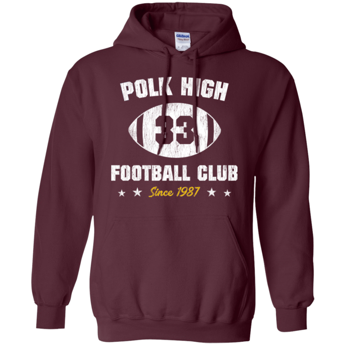 Sweatshirts Maroon / Small Polk High Football Pullover Hoodie