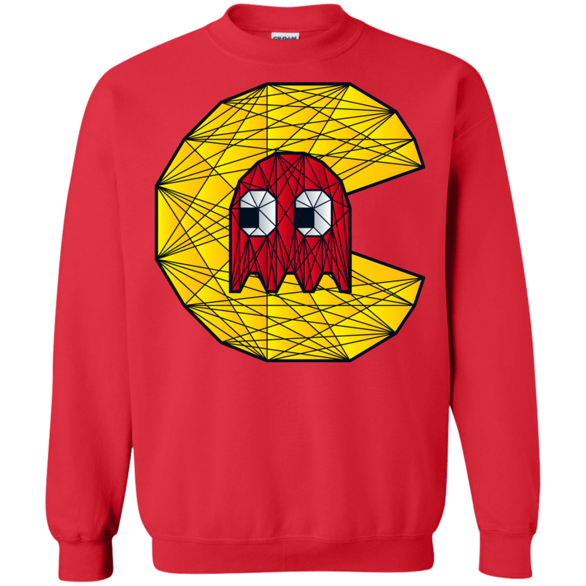 Sweatshirts Red / S Poly Pac Man Crewneck Sweatshirt