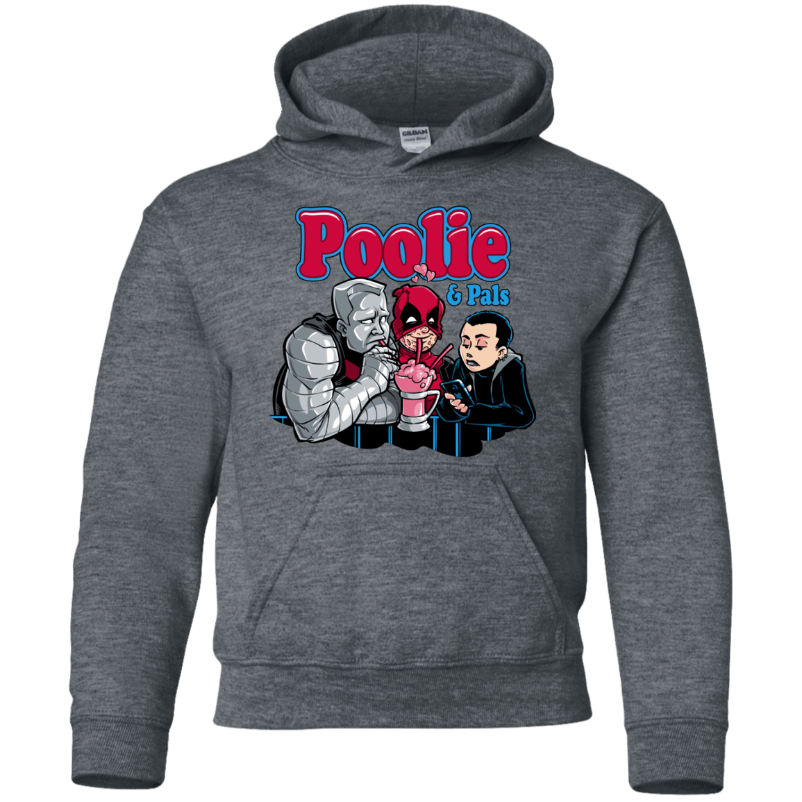 Sweatshirts Dark Heather / YS Poolie Youth Hoodie