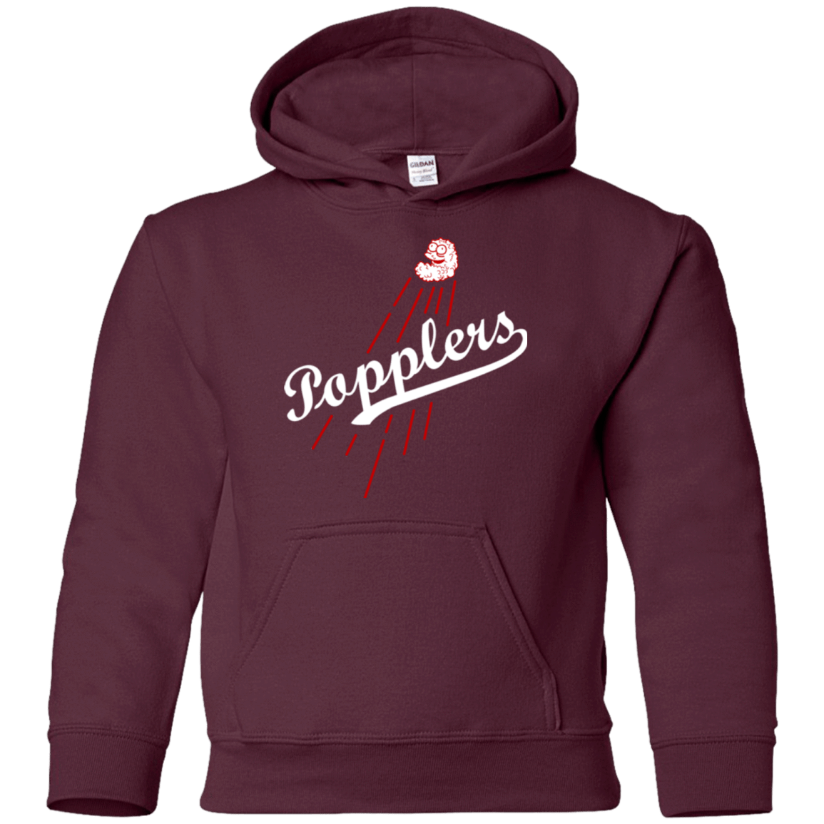Sweatshirts Maroon / YS Popplers Youth Hoodie