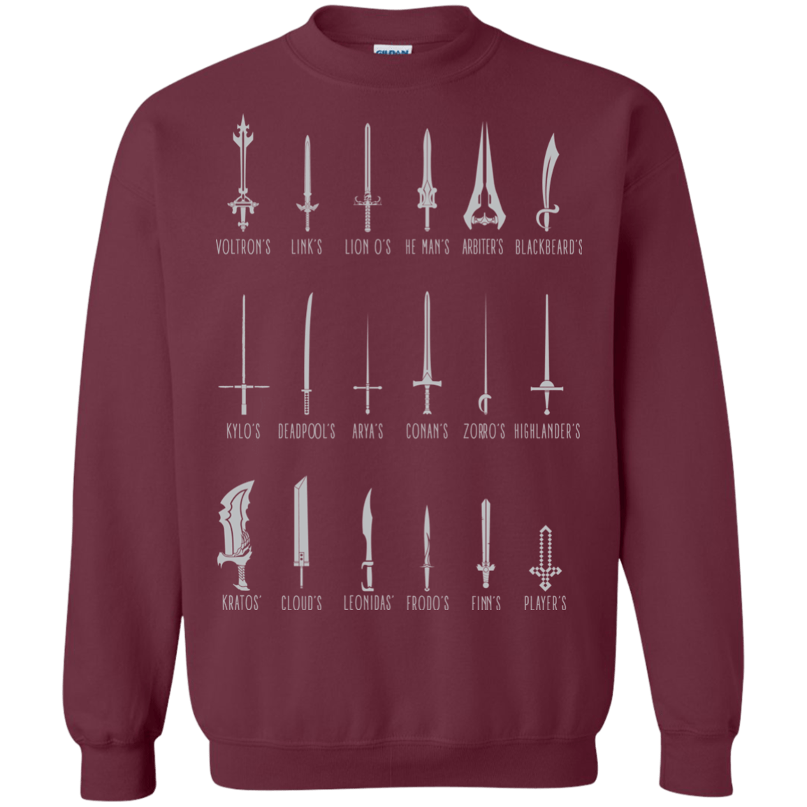 Sweatshirts Maroon / Small POPULAR SWORDS Crewneck Sweatshirt