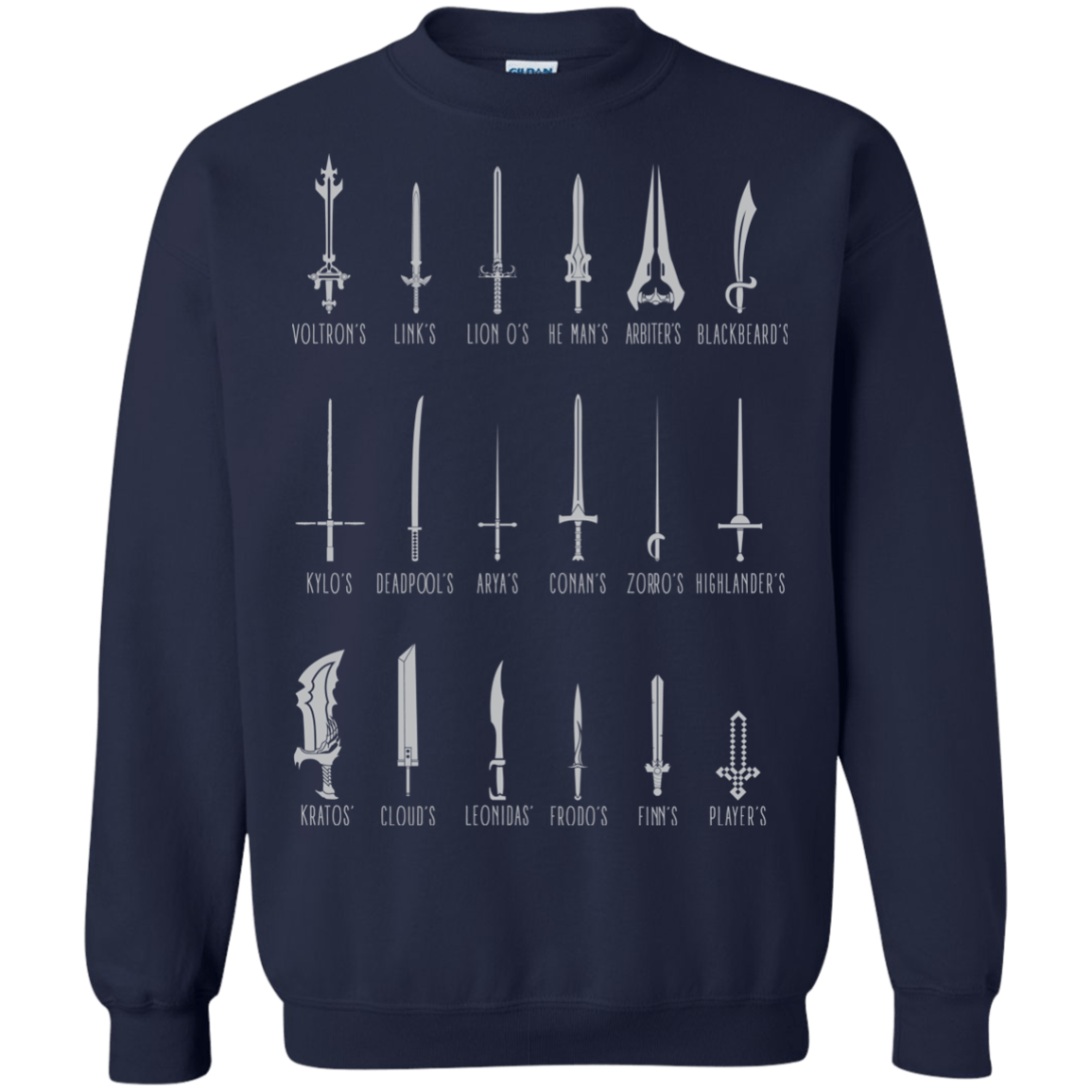 Sweatshirts Navy / Small POPULAR SWORDS Crewneck Sweatshirt