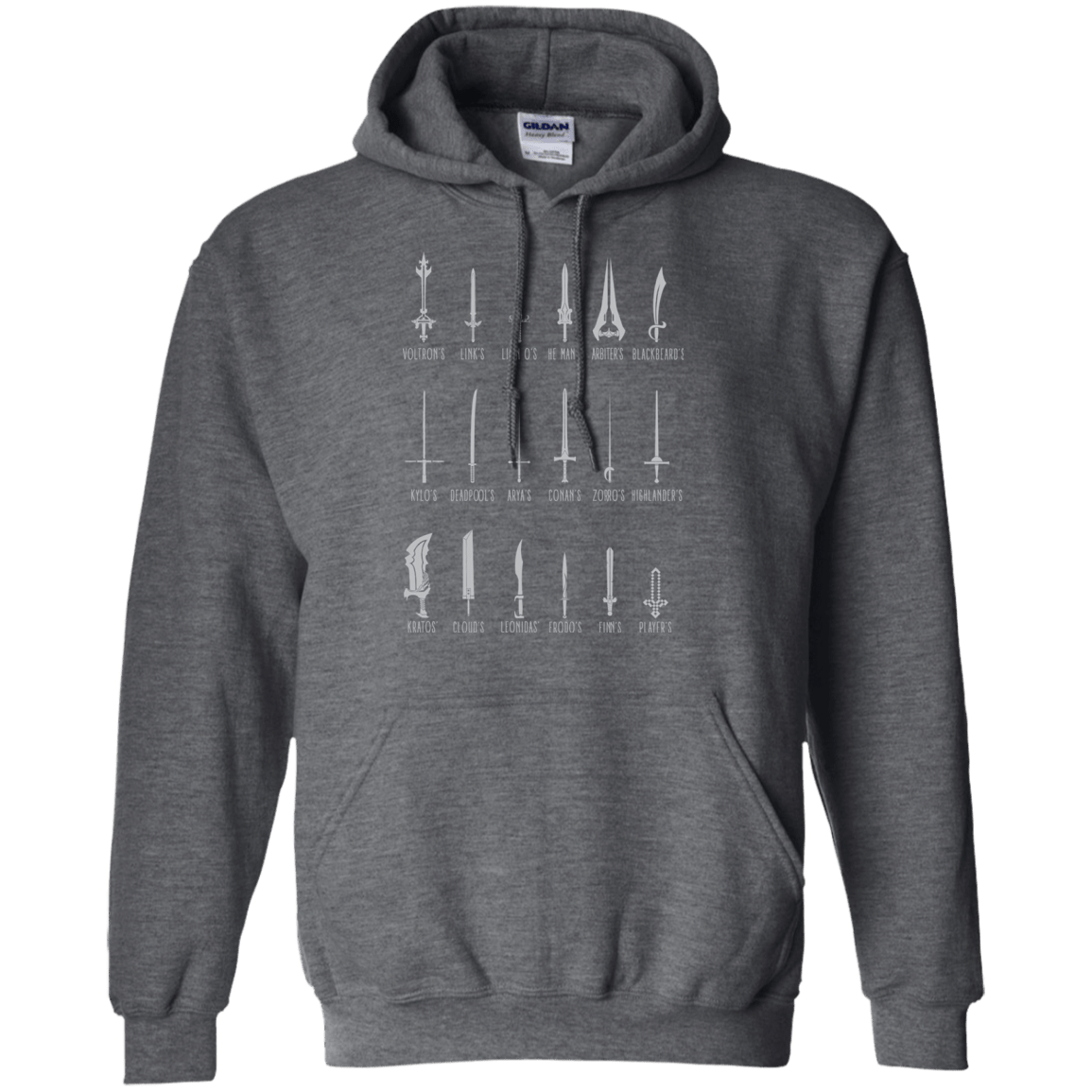 Sweatshirts Dark Heather / Small POPULAR SWORDS Pullover Hoodie