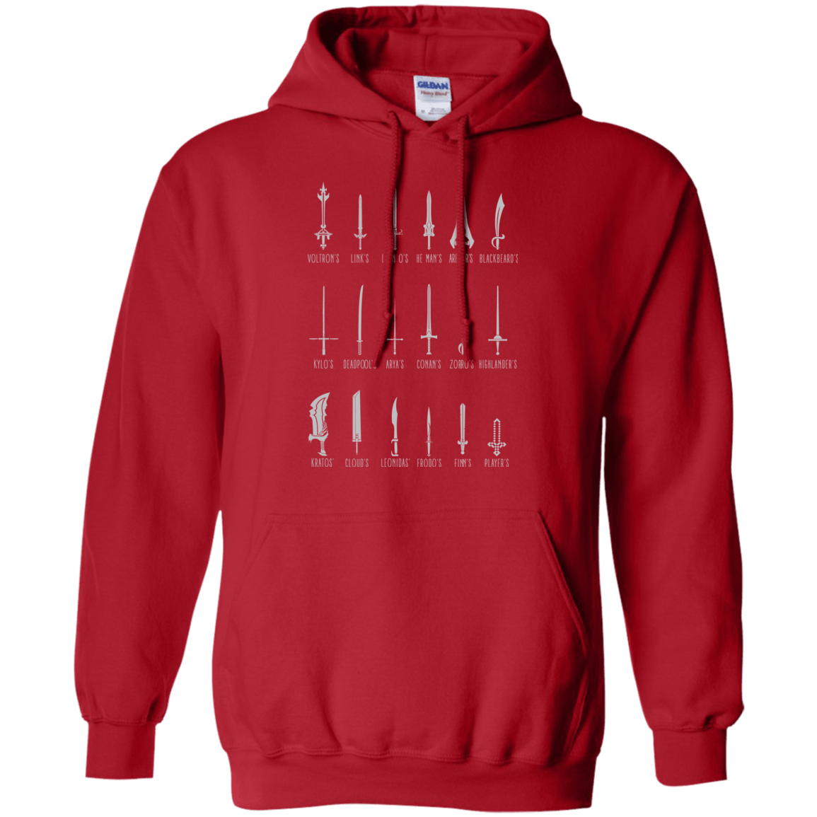 Sweatshirts Red / Small POPULAR SWORDS Pullover Hoodie