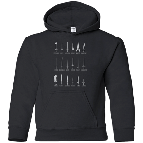 Sweatshirts Black / YS POPULAR SWORDS Youth Hoodie