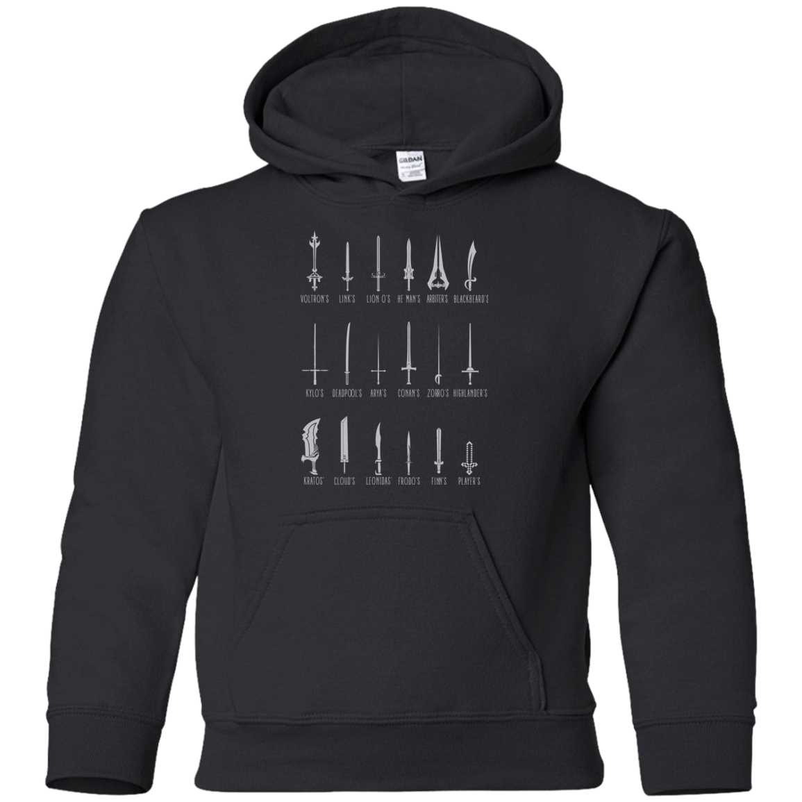Sweatshirts Black / YS POPULAR SWORDS Youth Hoodie