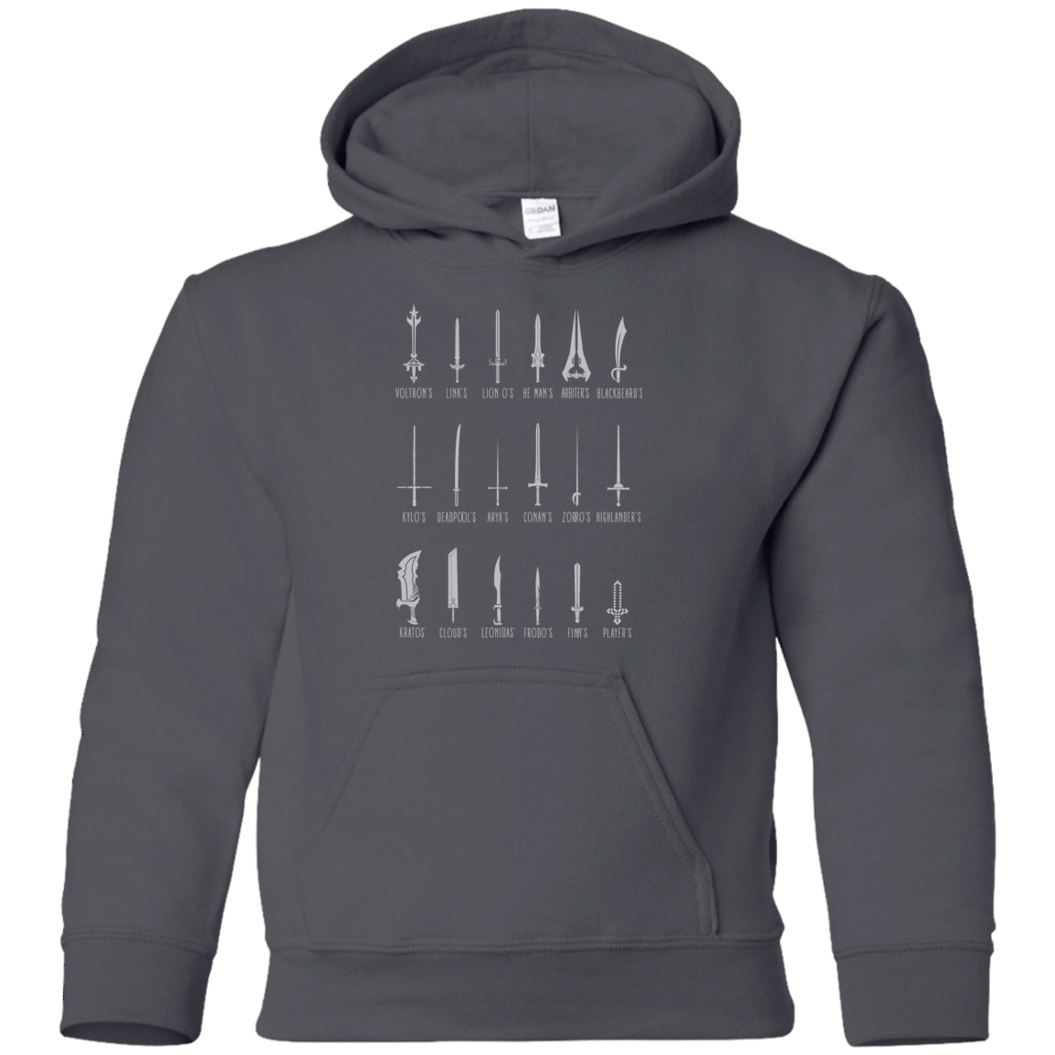 Sweatshirts Charcoal / YS POPULAR SWORDS Youth Hoodie