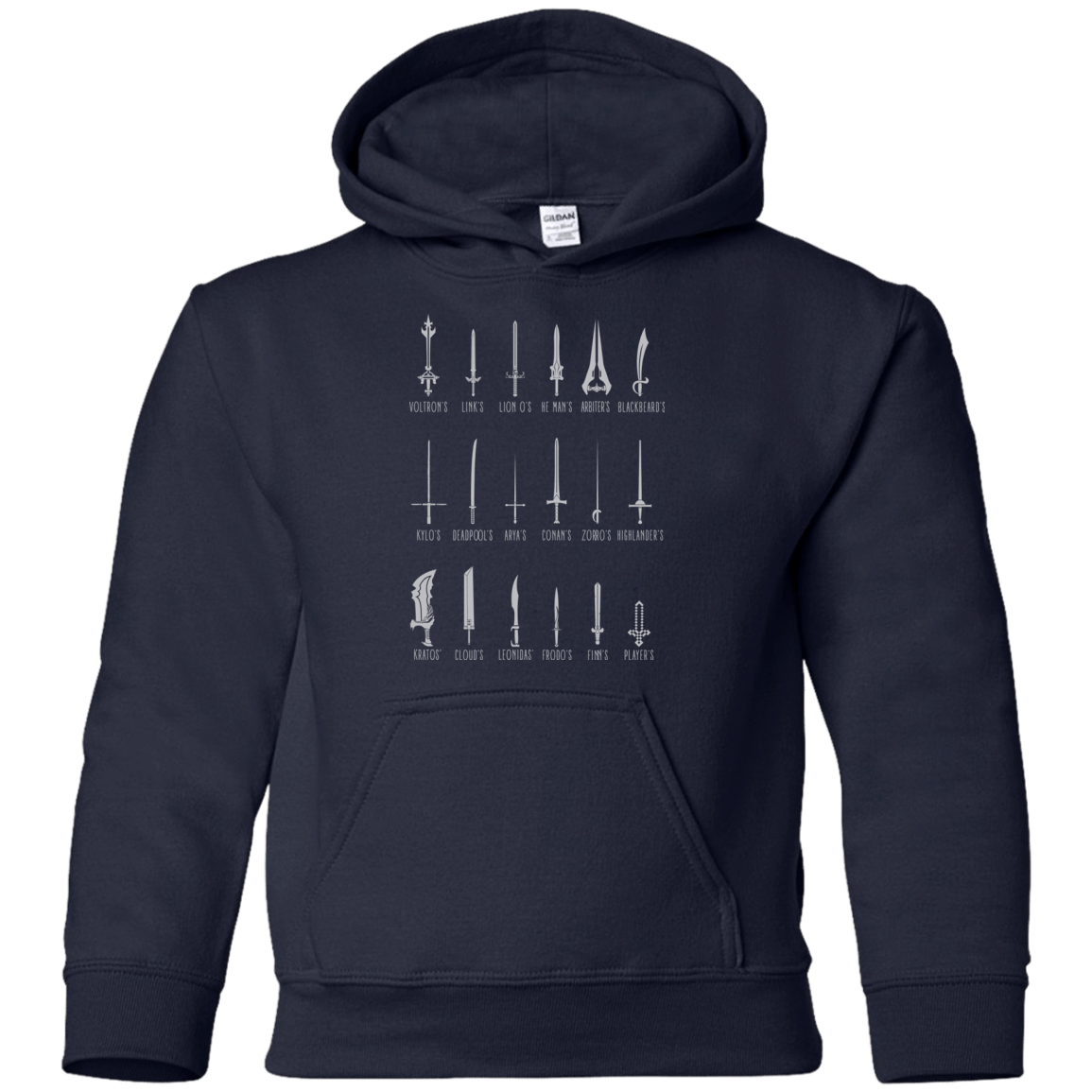 Sweatshirts Navy / YS POPULAR SWORDS Youth Hoodie