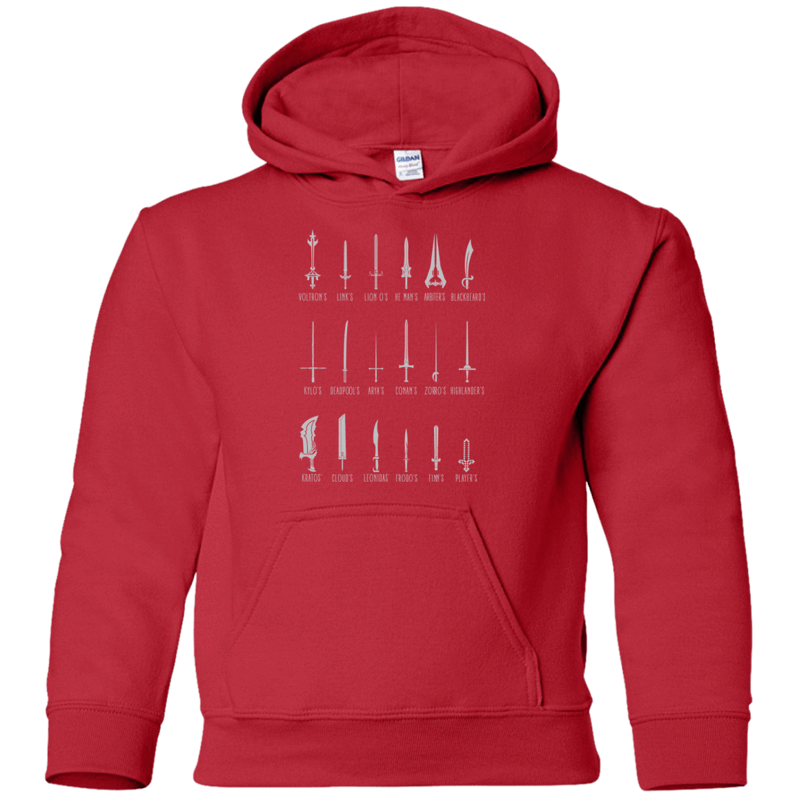 Sweatshirts Red / YS POPULAR SWORDS Youth Hoodie